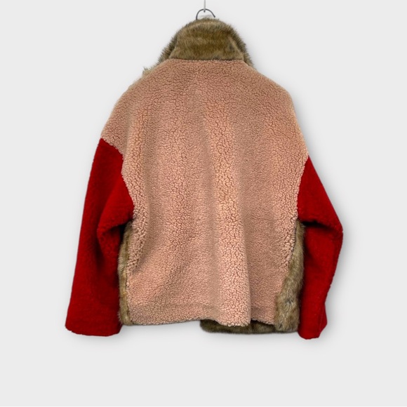 AlphaStyle NWT Faux Fur/Knit Jacket Size L - Picture 5 of 8